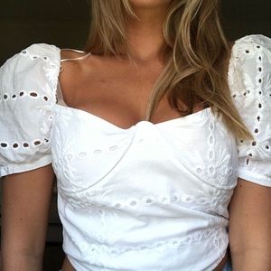 eyelet crop top